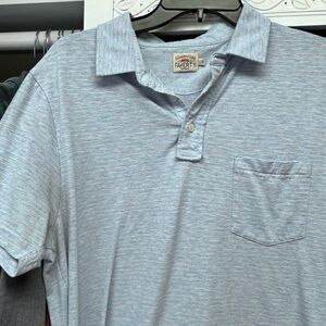 Men's Faherty Size L POLO Short shirt sleeves button Shirt